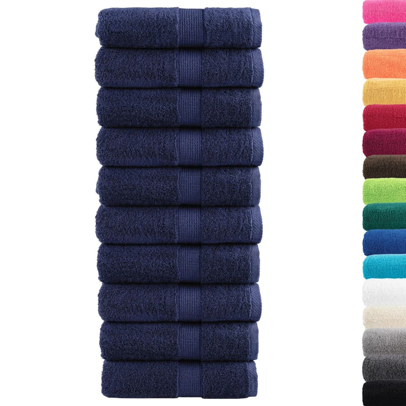 Prosoape de baie premium, SOLUND, 10 buc., bleumarin, 30 x 30 cm, 600 g/m²