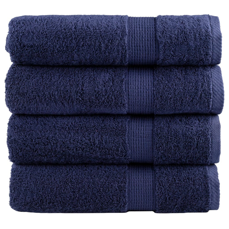 Prosoape de mâini premium, SOLUND 4buc bleumarin 50x100cm 600gsm
