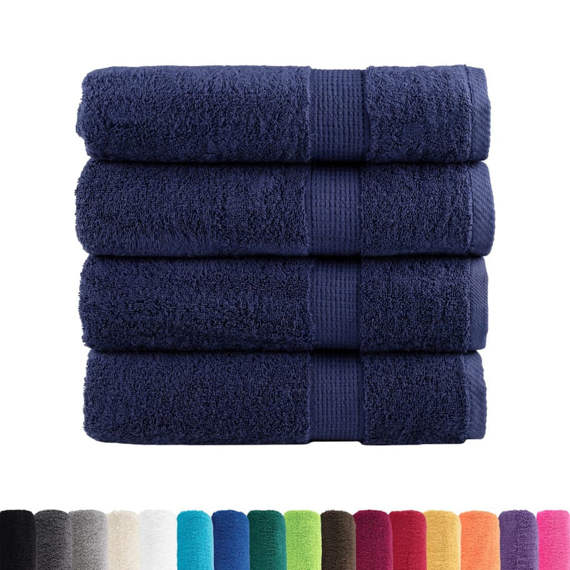 Prosoape de mâini premium, SOLUND 4buc bleumarin 50x100cm 600gsm