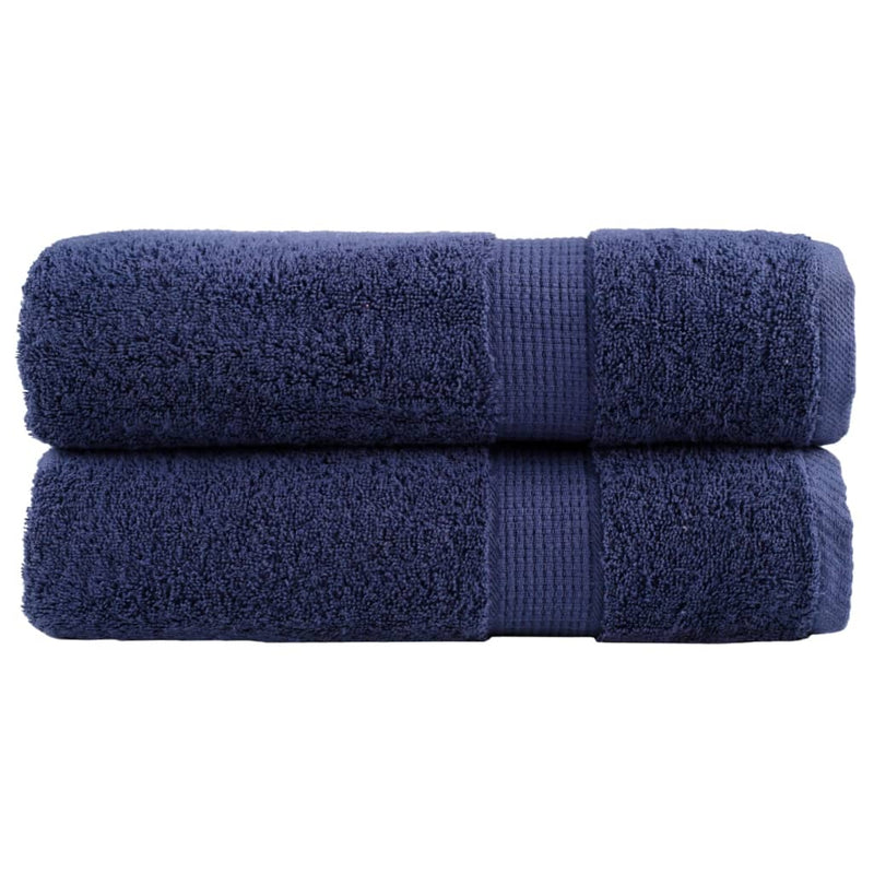 Prosoape de duș premium, SOLUND 2 buc bleumarin 70x140cm 600 gsm