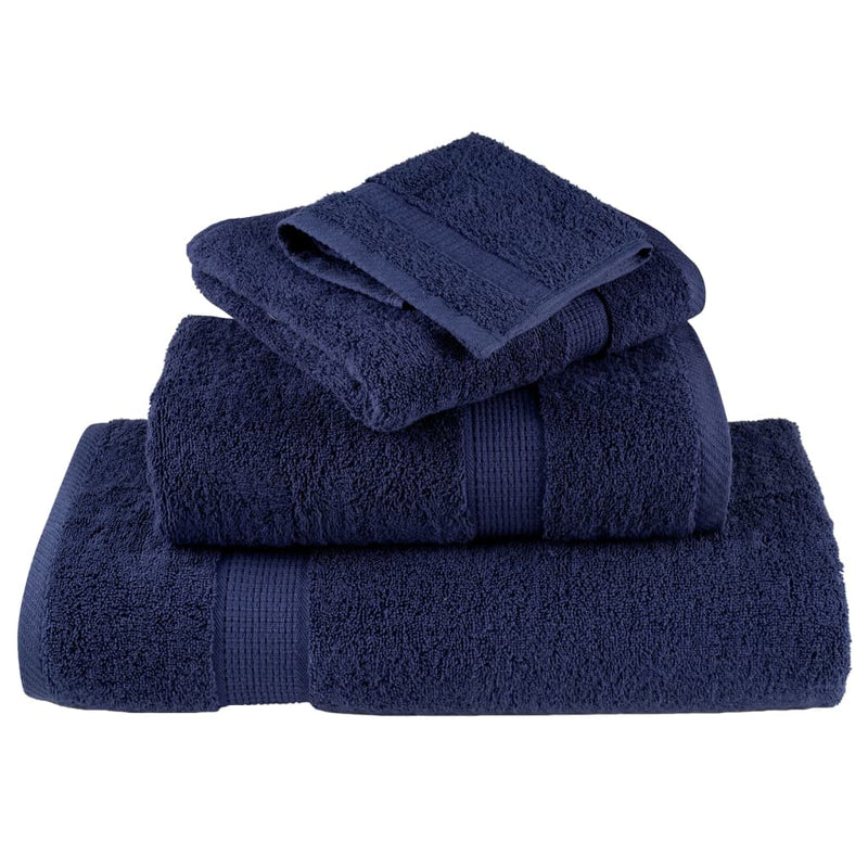 Prosoape de duș premium, SOLUND 2 buc bleumarin 70x140cm 600 gsm