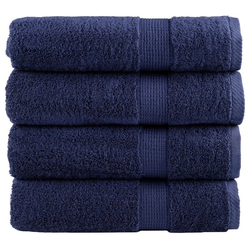 Prosoape de baie premium, SOLUND 4buc bleumarin 100x150cm 600gsm