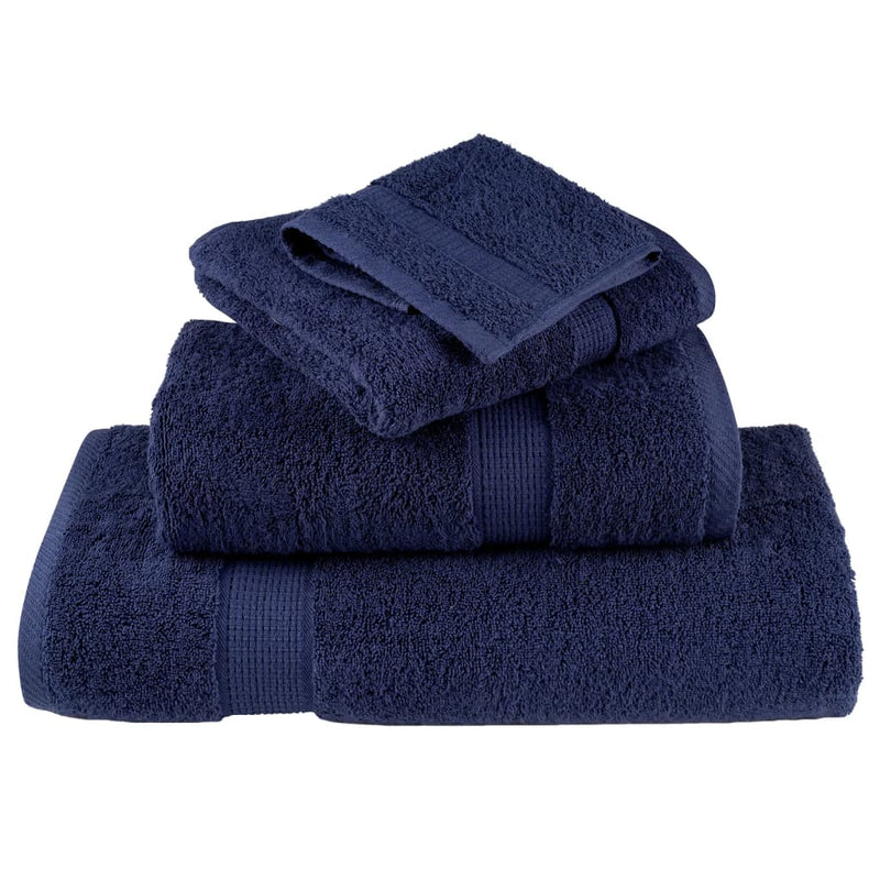 Prosoape de baie premium, SOLUND 4buc bleumarin 100x150cm 600gsm