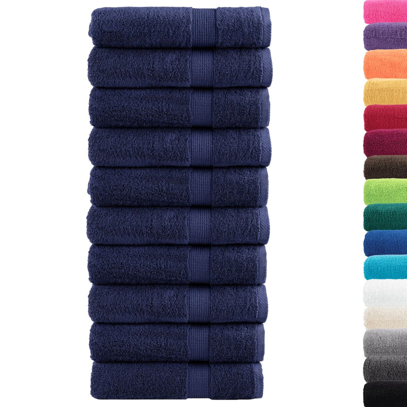 Prosoape de baie premium, SOLUND 10buc albastru 100x150cm 600gsm