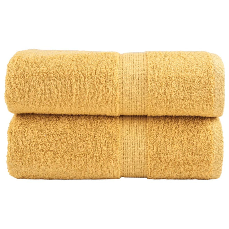 Prosoape de baie premium, SOLUND, 2 buc., aurii, 30x30 cm, 600 g/m²