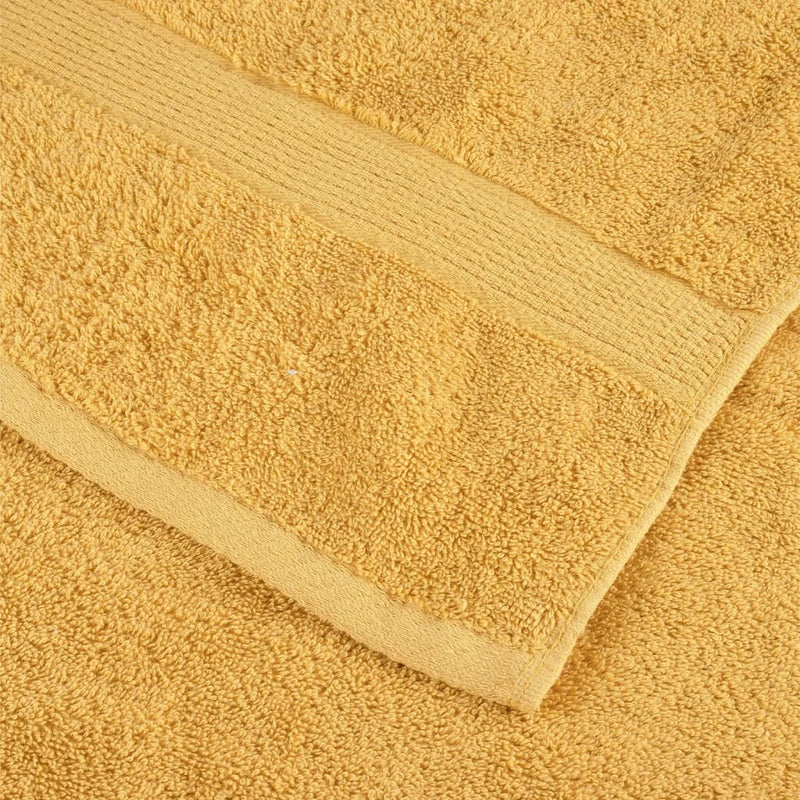 Prosoape de baie premium, SOLUND, 2 buc., aurii, 30x30 cm, 600 g/m²