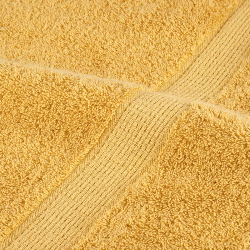 Prosoape de baie premium, SOLUND, 2 buc., aurii, 30x30 cm, 600 g/m²