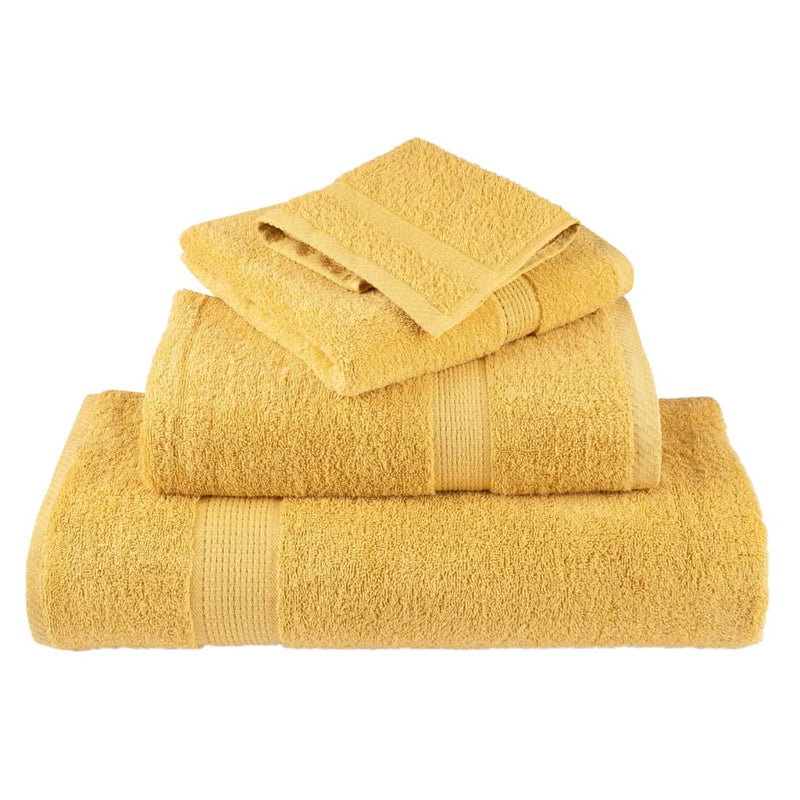 Prosoape de duș premium, SOLUND 4 buc auriu 70x140cm 600 gsm