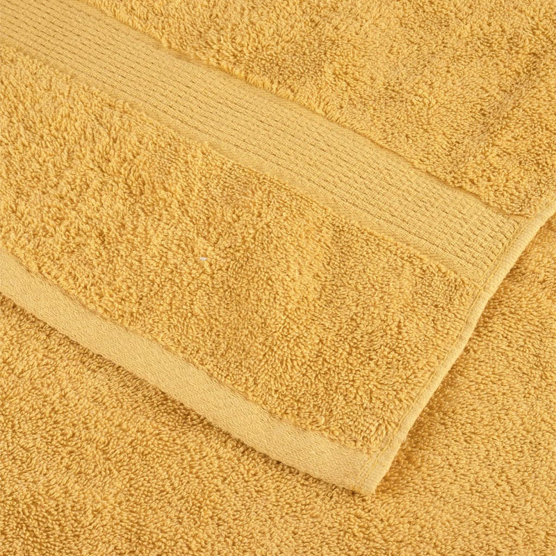 Prosoape de duș premium, SOLUND 4 buc auriu 70x140cm 600 gsm
