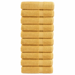 Prosoape de baie premium, SOLUND 10 buc auriu 100x150cm 600gsm