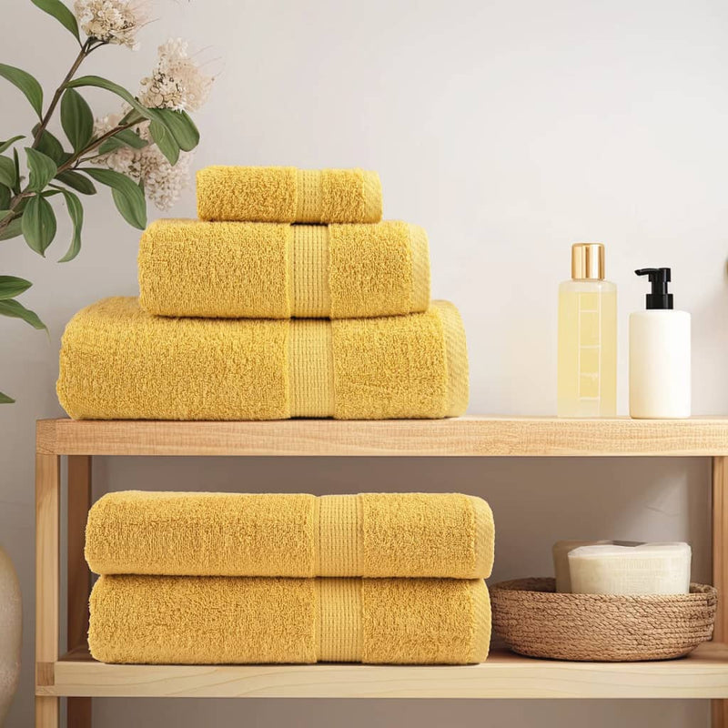 Prosoape de saună premium, SOLUND 4 buc auriu 80x200cm 600gsm