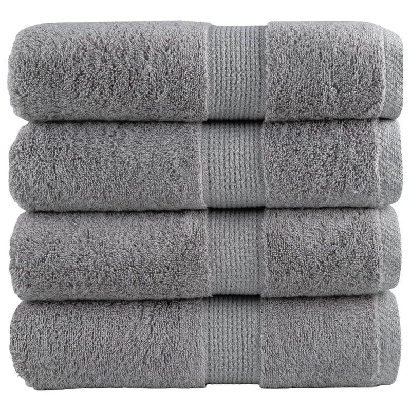 Prosoape de baie premium, SOLUND, 4 buc., gri, 30 x 30 cm, 600 g/m²