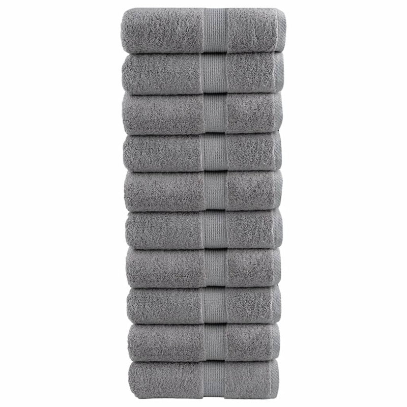 Prosoape oaspeți premium, SOLUND, 10 buc. gri 30x50cm 600gsm