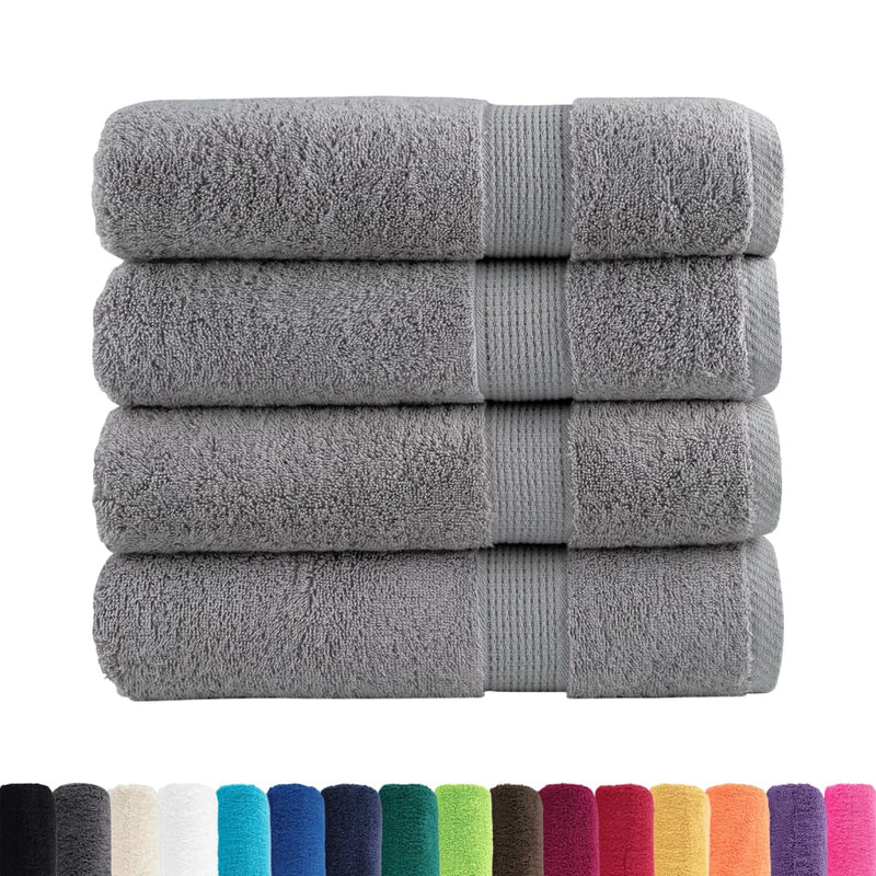 Prosoape de mâini premium, SOLUND 4 buc gri 50x100cm 600gsm