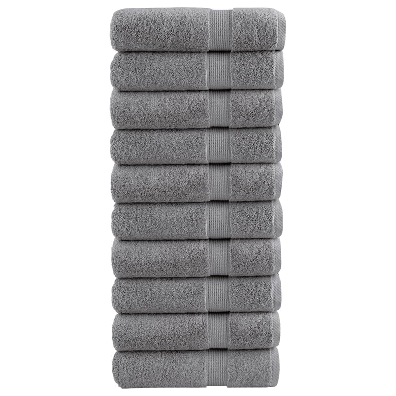 Prosoape de mâini premium, SOLUND 10 buc gri 50x100cm 600gsm