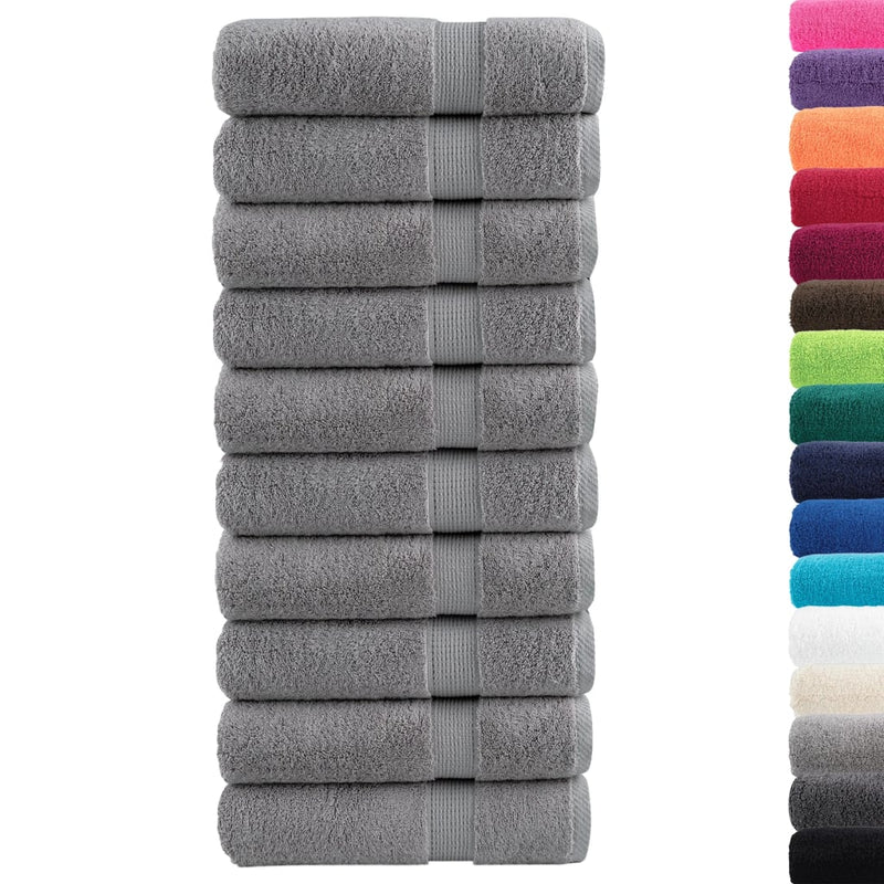Prosoape de mâini premium, SOLUND 10 buc gri 50x100cm 600gsm