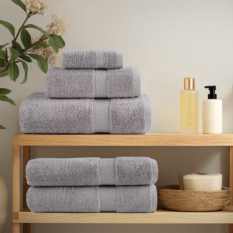 Prosoape de saună premium, SOLUND 2 buc gri 80x200cm 600gsm