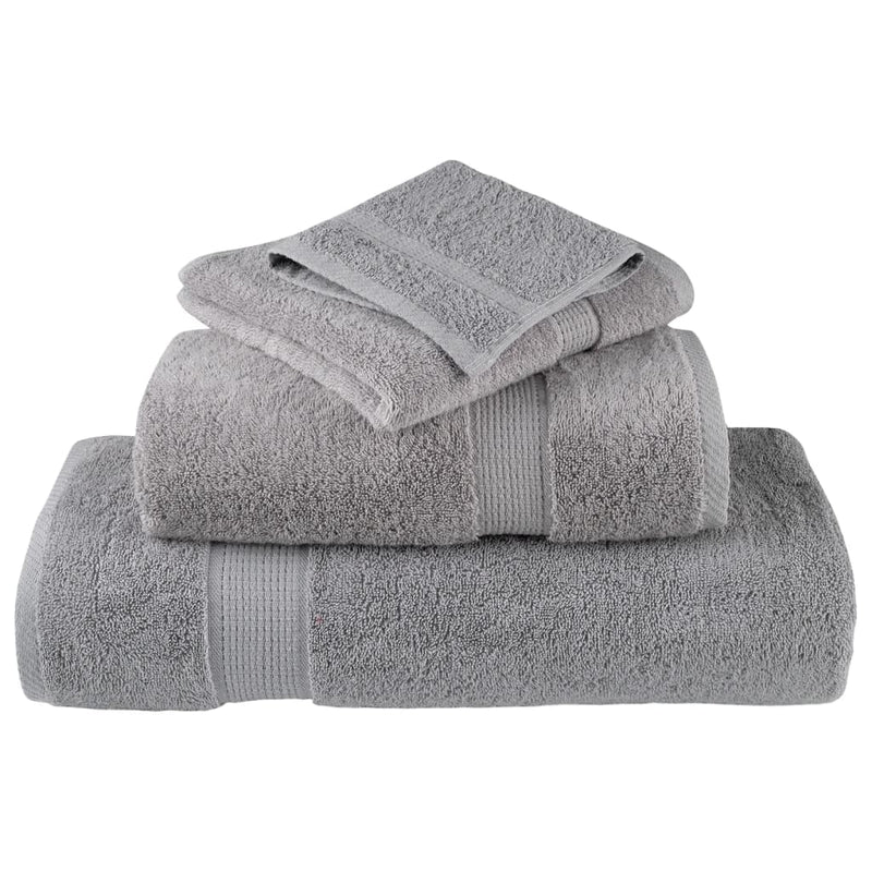 Prosoape de saună premium, SOLUND 2 buc gri 80x200cm 600gsm