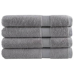 Prosoape de saună premium, SOLUND 4 buc gri 80x200cm 600gsm