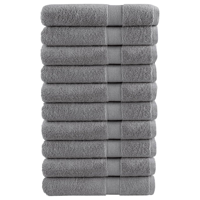 Prosoape de saună premium, SOLUND 10 buc gri 80x200cm 600gsm