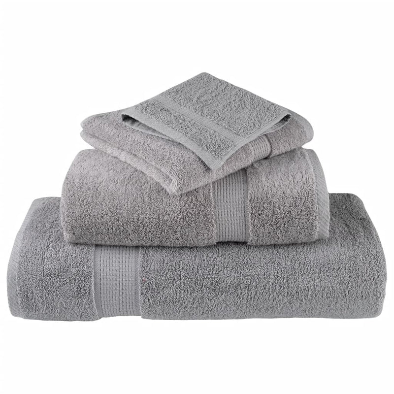 Prosoape de saună premium, SOLUND 10 buc gri 80x200cm 600gsm