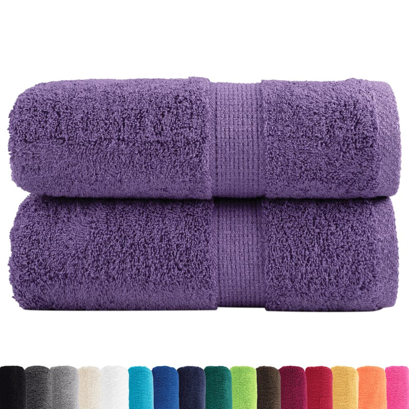 Prosoape de baie premium SOLUND, 2 buc., violet, 30x30 cm, 600 g/m²