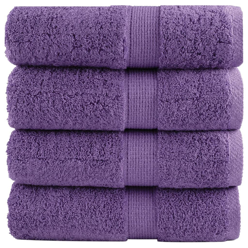 Prosoape de baie premium SOLUND, 4 buc., violet, 30x30 cm, 600 g/m²