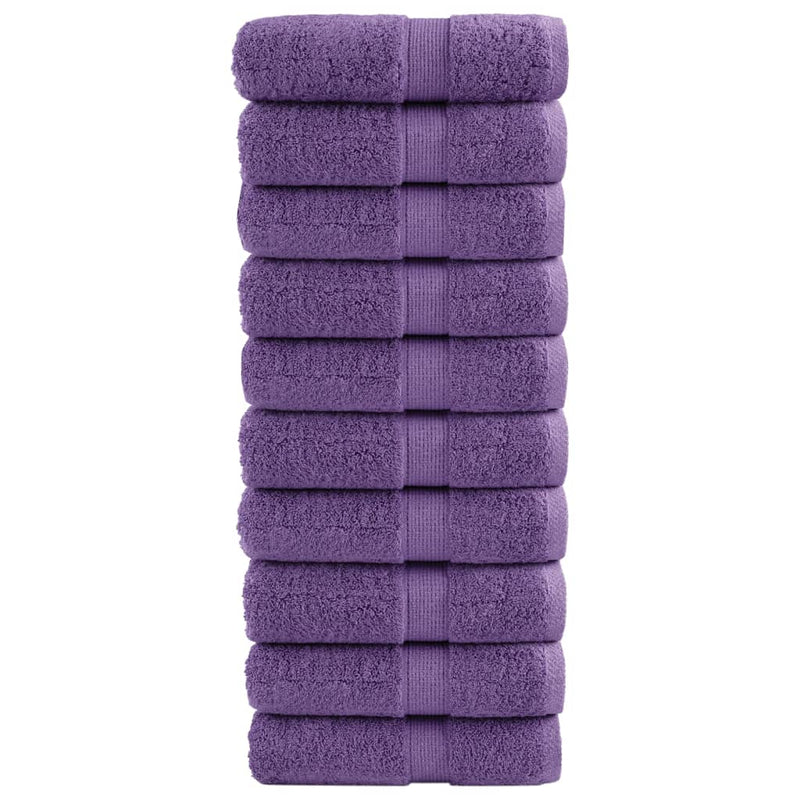 Prosoape de baie premium SOLUND, 10 buc., violet, 30x30 cm, 600 g/m²