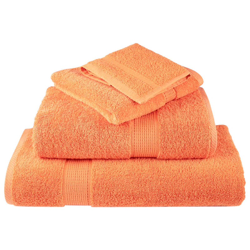 Prosoape de baie premium SOLUND, 4 buc. portocalii, 30x30 cm, 600 g/m²