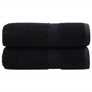 Prosoape oaspeți premium SOLUND 2 buc. negru 30x50 cm 600 gsm
