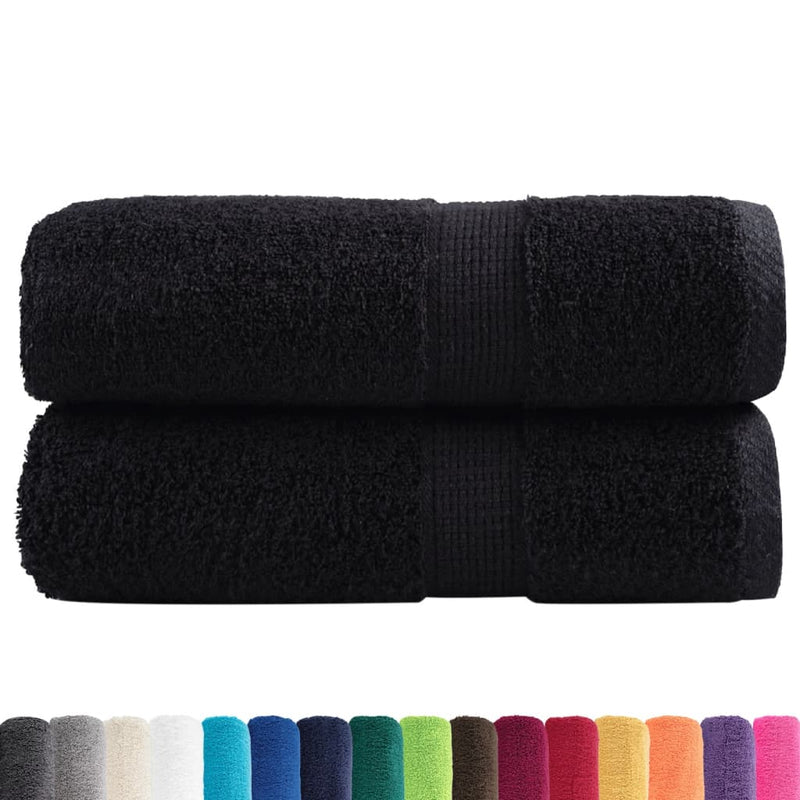 Prosoape oaspeți premium SOLUND 2 buc. negru 30x50 cm 600 gsm