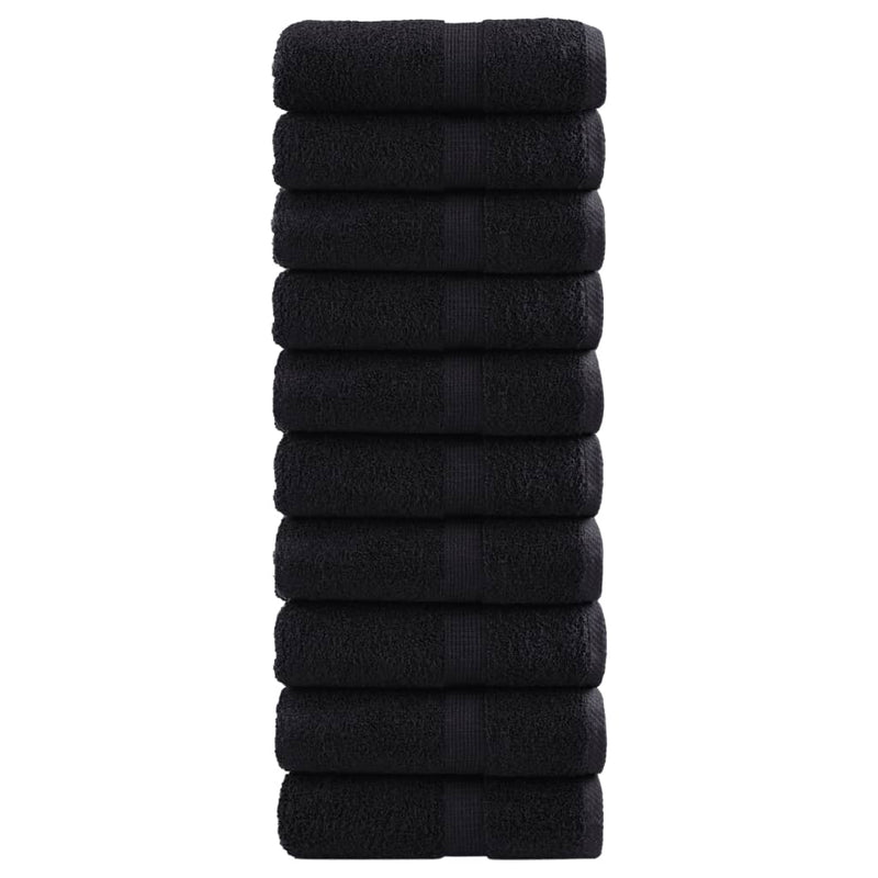 Prosoape oaspeți premium SOLUND 10 buc. negru 30x50 cm 600 gsm