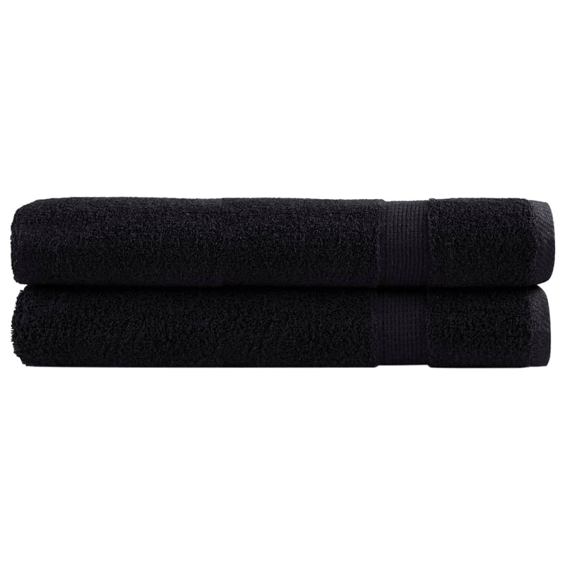 Prosoape de saună premium SOLUND 2 buc. negru 80x200 cm 600 gsm