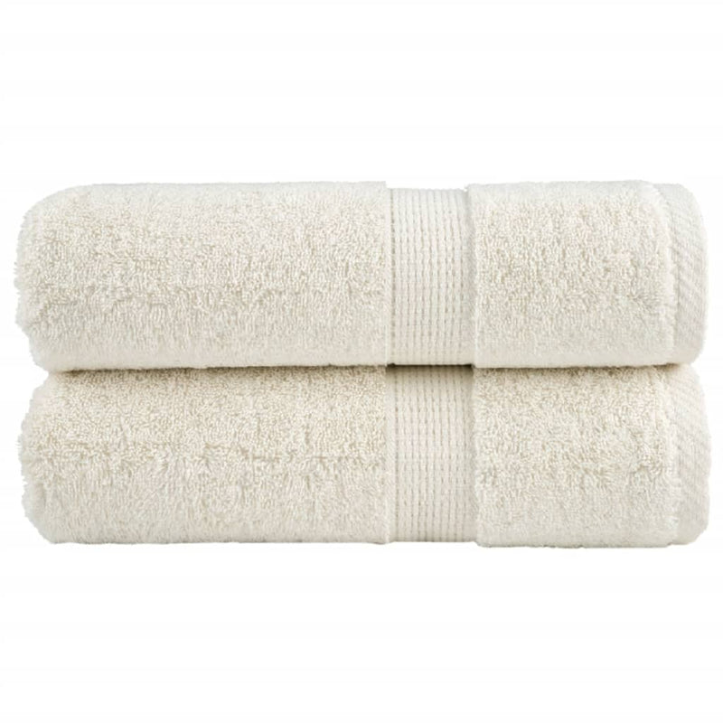 Prosoape de baie premium SOLUND, 2 buc., crem, 30x30 cm, 600 g/m²