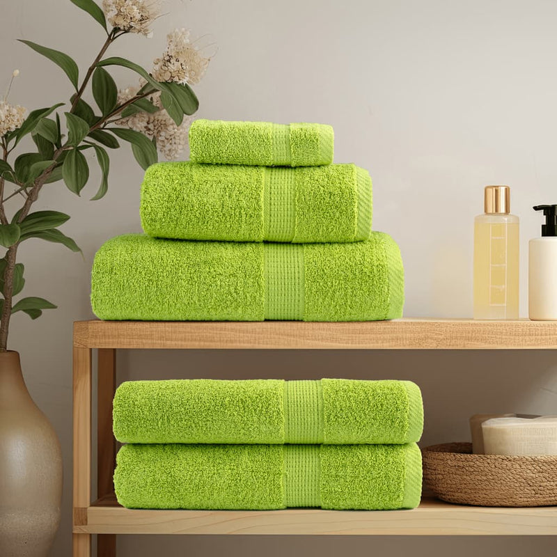 Prosoape de baie premium SOLUND, 4 buc., verde măr, 30x30 cm, 600 g/m²