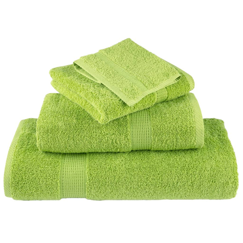 Prosoape de baie premium SOLUND, 4 buc., verde măr, 30x30 cm, 600 g/m²