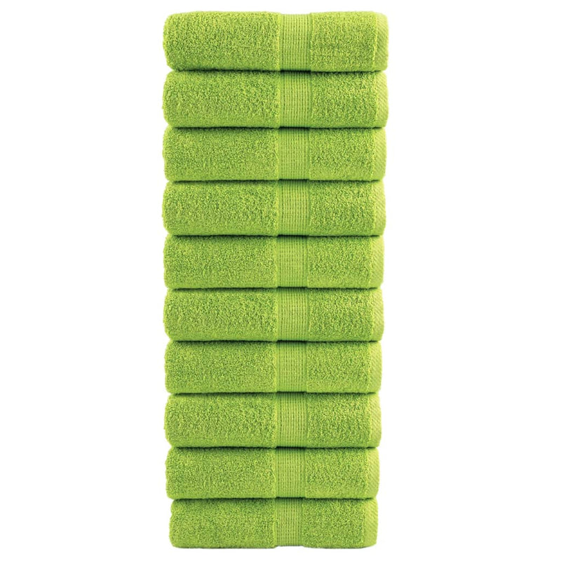 Prosoape oaspeți premium SOLUND 10 buc. verde 30x50 cm 600 gsm