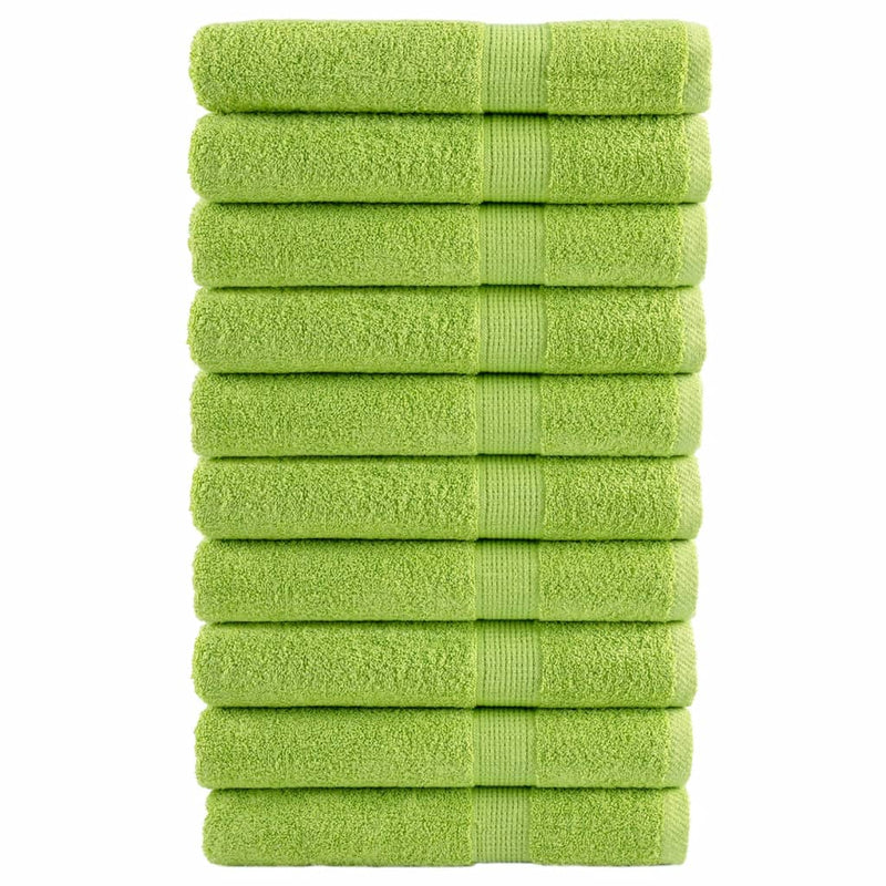 Prosoape de saună premium SOLUND 10 buc. verde 80x200 cm 600gsm