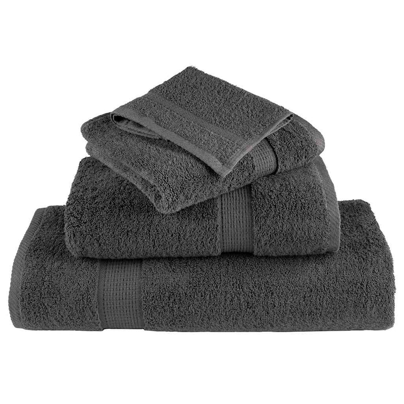 Set de prosoape premium SOLUND, 8 piese, antracit, 600 g/m²