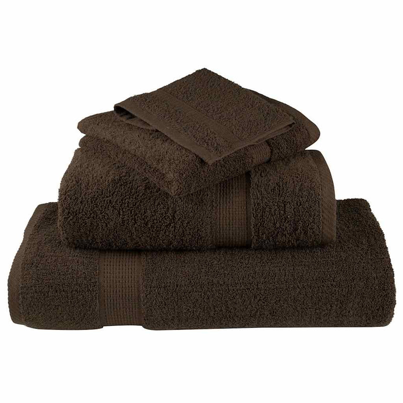 Set de prosoape premium SOLUND, 8 piese, maro, 600 g/m²