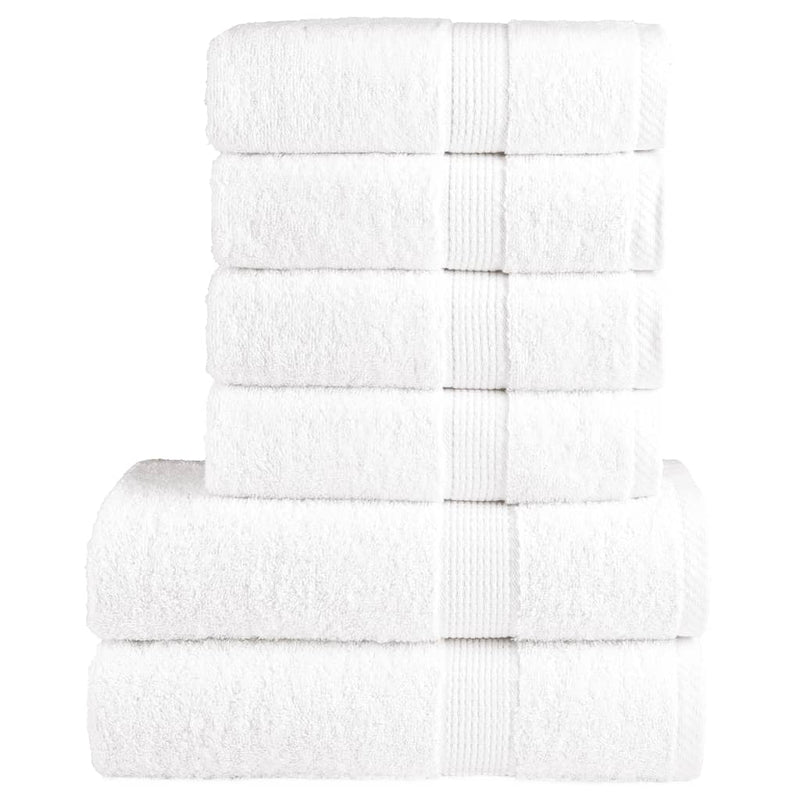 Set de prosoape premium SOLUND, 6 piese, alb, 600 g/m²