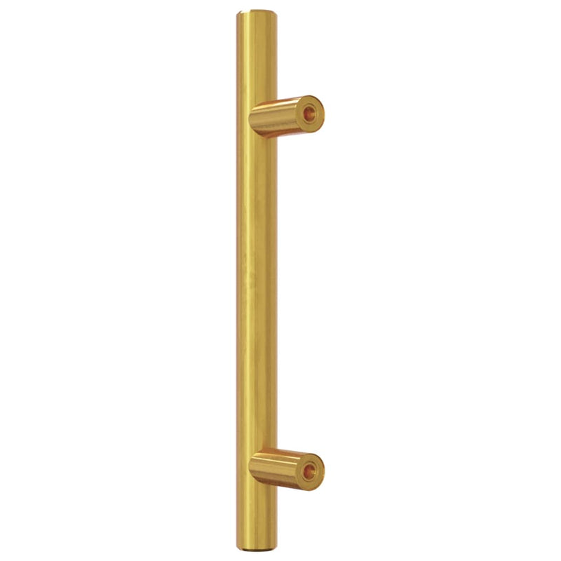 Mânere de dulap, 20 buc., auriu, 96 mm, oțel inoxidabil