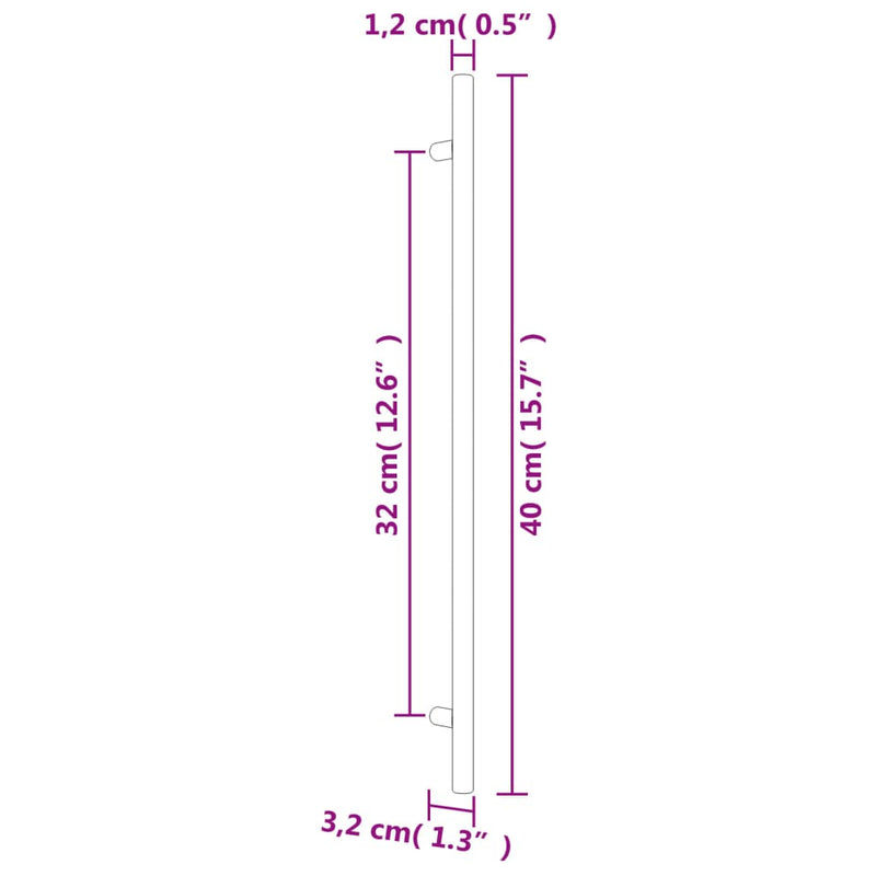 Mânere de dulap, 20 buc., auriu, 320 mm, oțel inoxidabil
