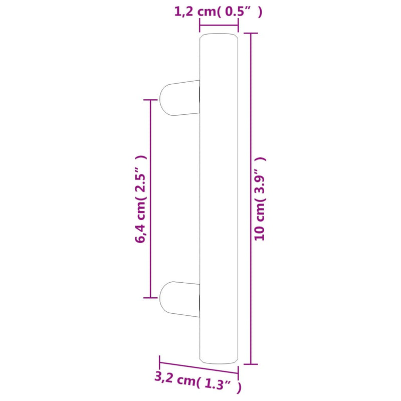 Mânere de dulap, 20 buc., bronz, 64 mm, oțel inoxidabil