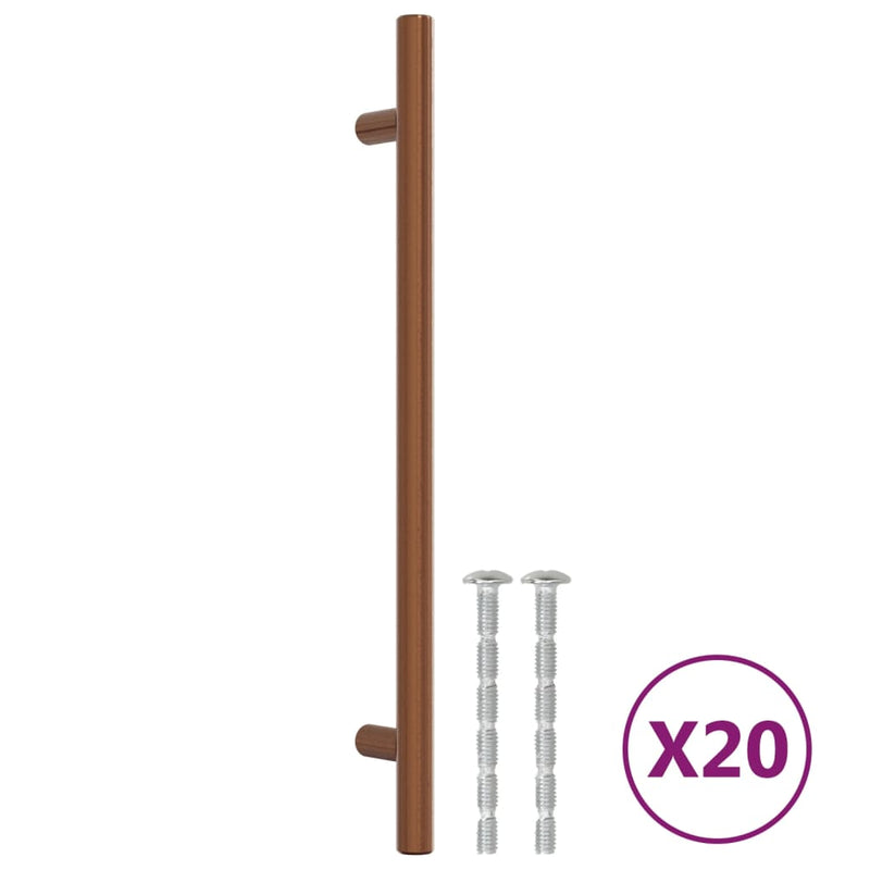 Mânere de dulap, 20 buc., bronz, 192 mm, oțel inoxidabil