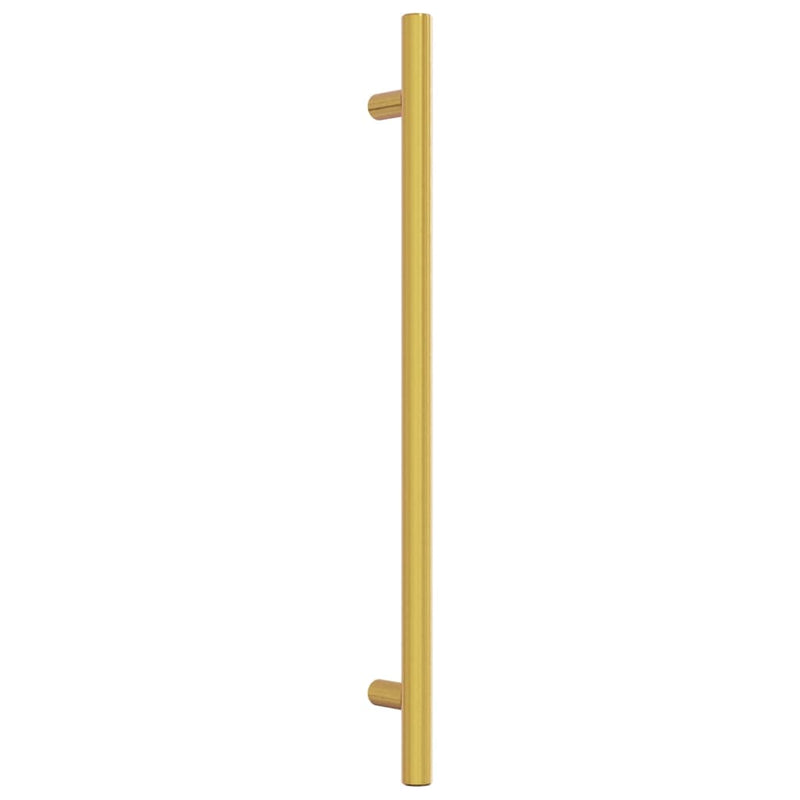 Mânere de dulap, 10 buc., auriu, 224 mm, oțel inoxidabil