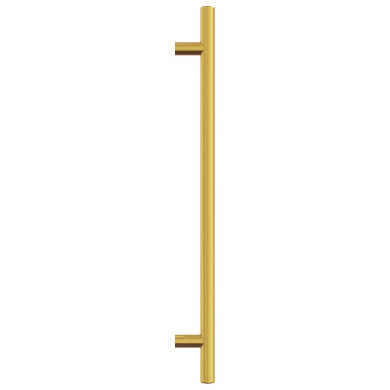 Mânere de dulap, 10 buc., auriu, 224 mm, oțel inoxidabil