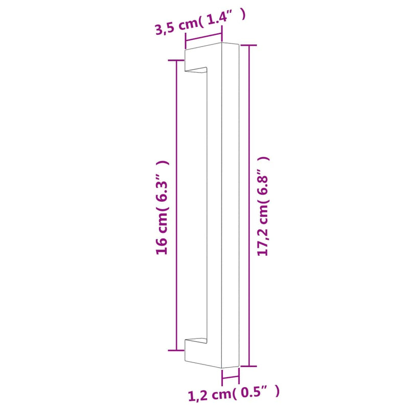 Mânere de dulap, 20 buc., auriu, 160 mm, oțel inoxidabil