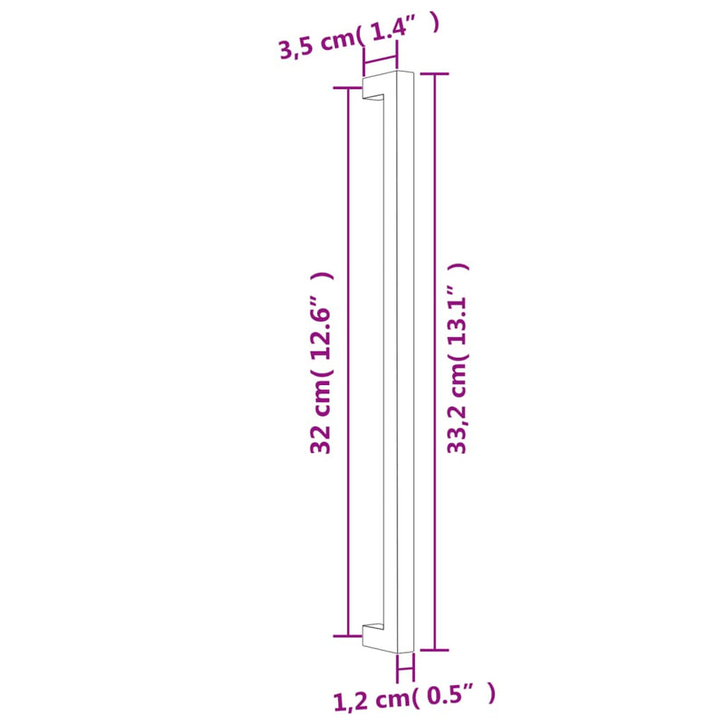 Mânere de dulap, 20 buc., bronz, 320 mm, oțel inoxidabil