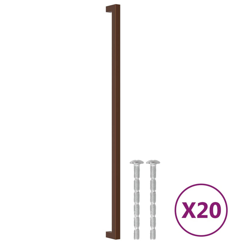 Mânere de dulap, 20 buc., bronz, 480 mm, oțel inoxidabil